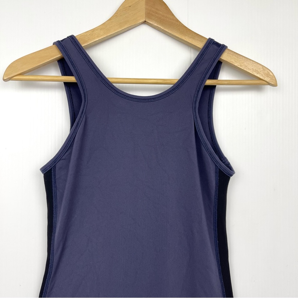 RARE Lululemon Lab Noir Bodycon Midi Dress Cadet Blue - Picture 6 of 13